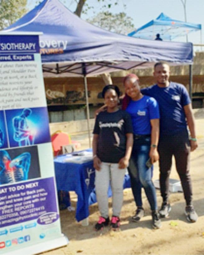 Amazing Physiotherapy team members at a community outreach event
